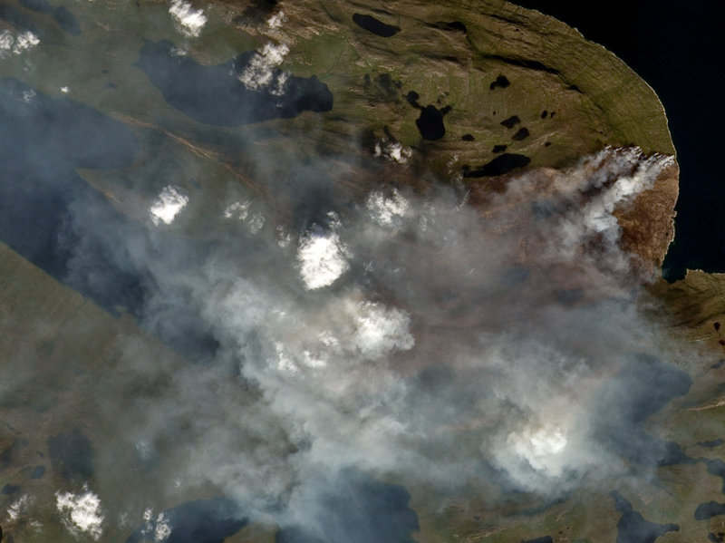 Incendio en Groenlandia