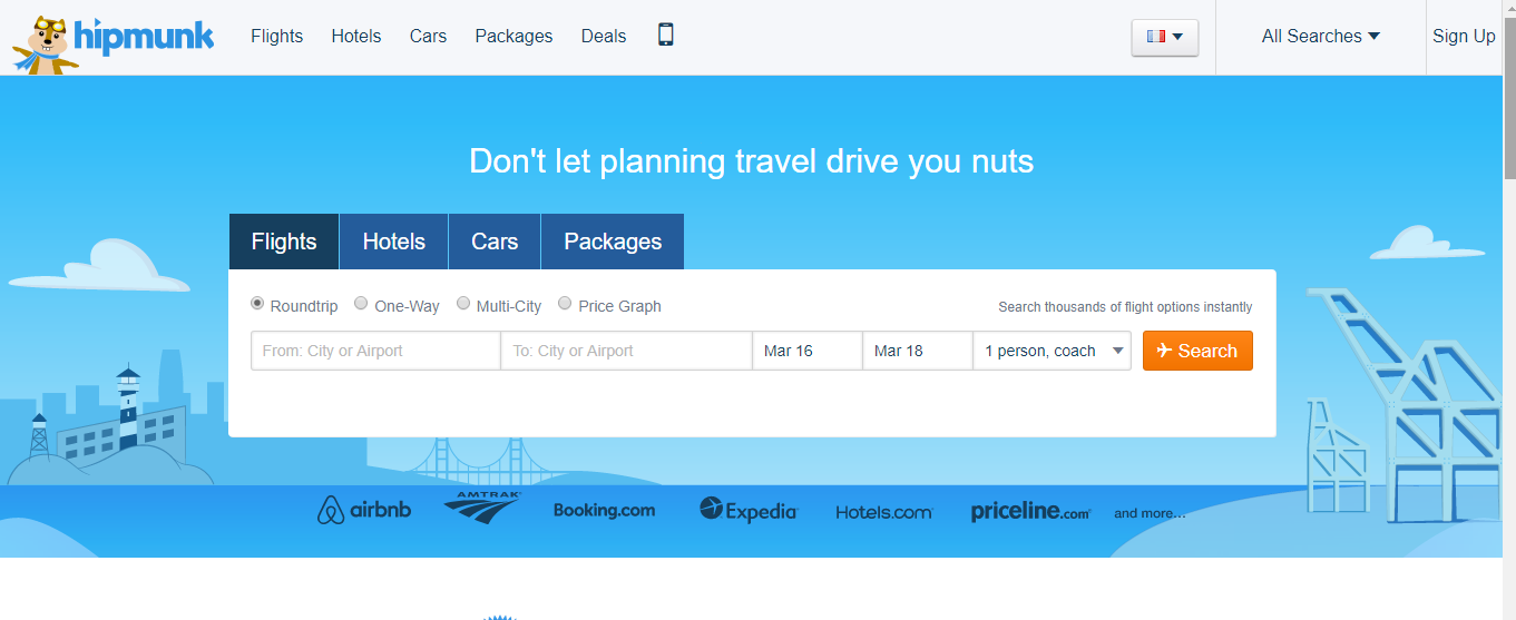 Encuentra los vuelos más baratos con Hipmunk