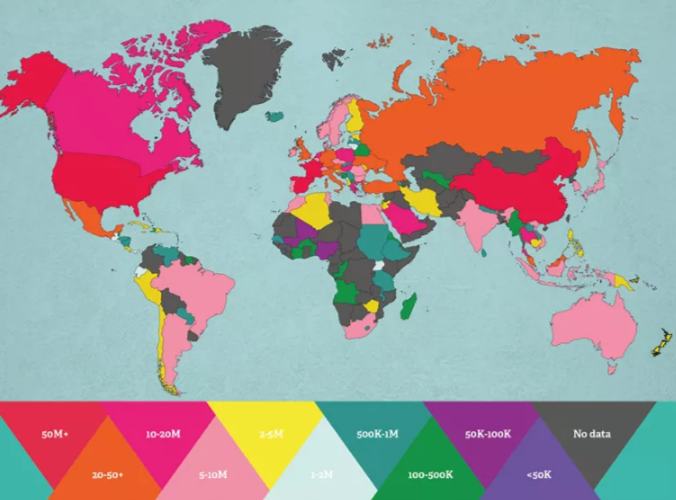 No existen estadísticas en varios países africanos.