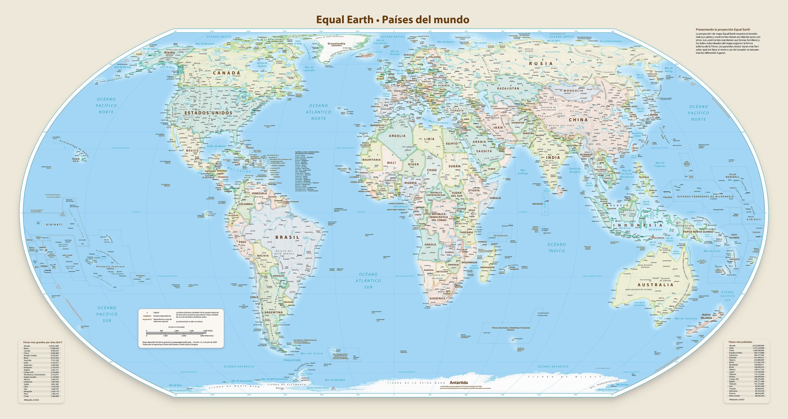 mapa Equal Earth